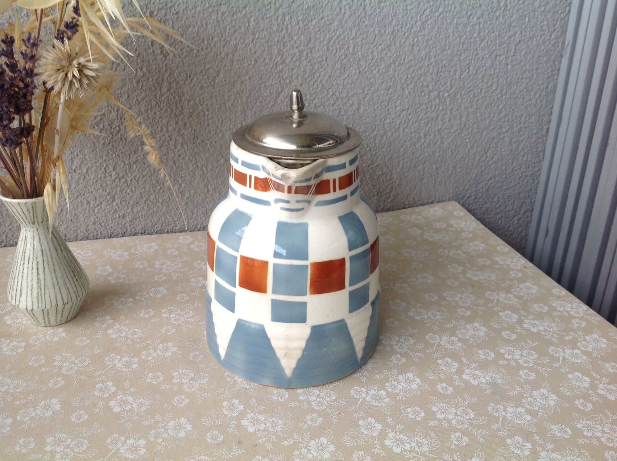 Pichet Longwy art déco français théière Longwy art déco
