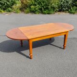 Refectory table with flaps in solid oak