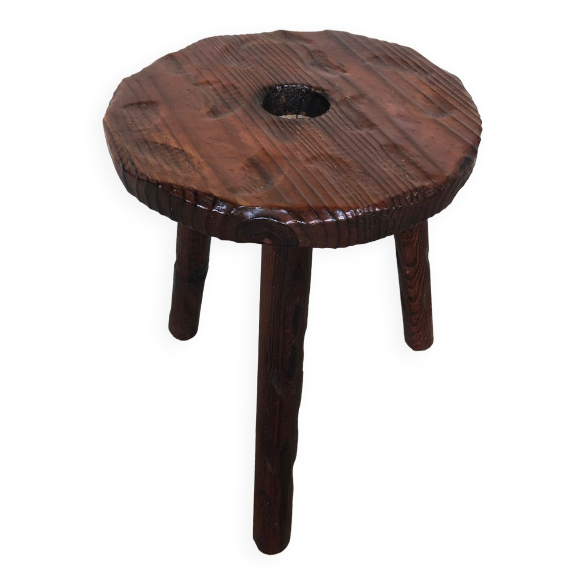Vintage wood picking stool #a227