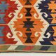 8x12 Multicolor Geometric Vintage Kilim Rug, 252x361Cm