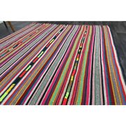 1970s Vintage Turkish Oushak Handmade Wool Cotton Red Runner Rug 172x354