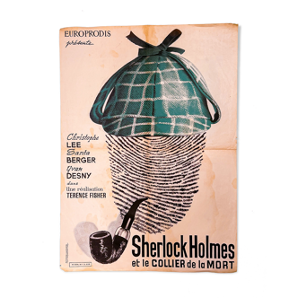 Affiche vintage authentique Cinéma 1962 "Sherlock Holmes"