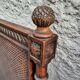 Hand-carved Louis XVI style headboards with chic vintage caning (1800s)