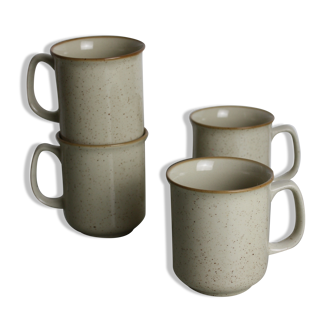 Set of 4 cups in Tulowice stoneware