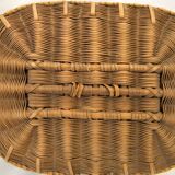 Old padded interior wicker box.
