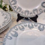 6 Saint Amand plates, Colbert model