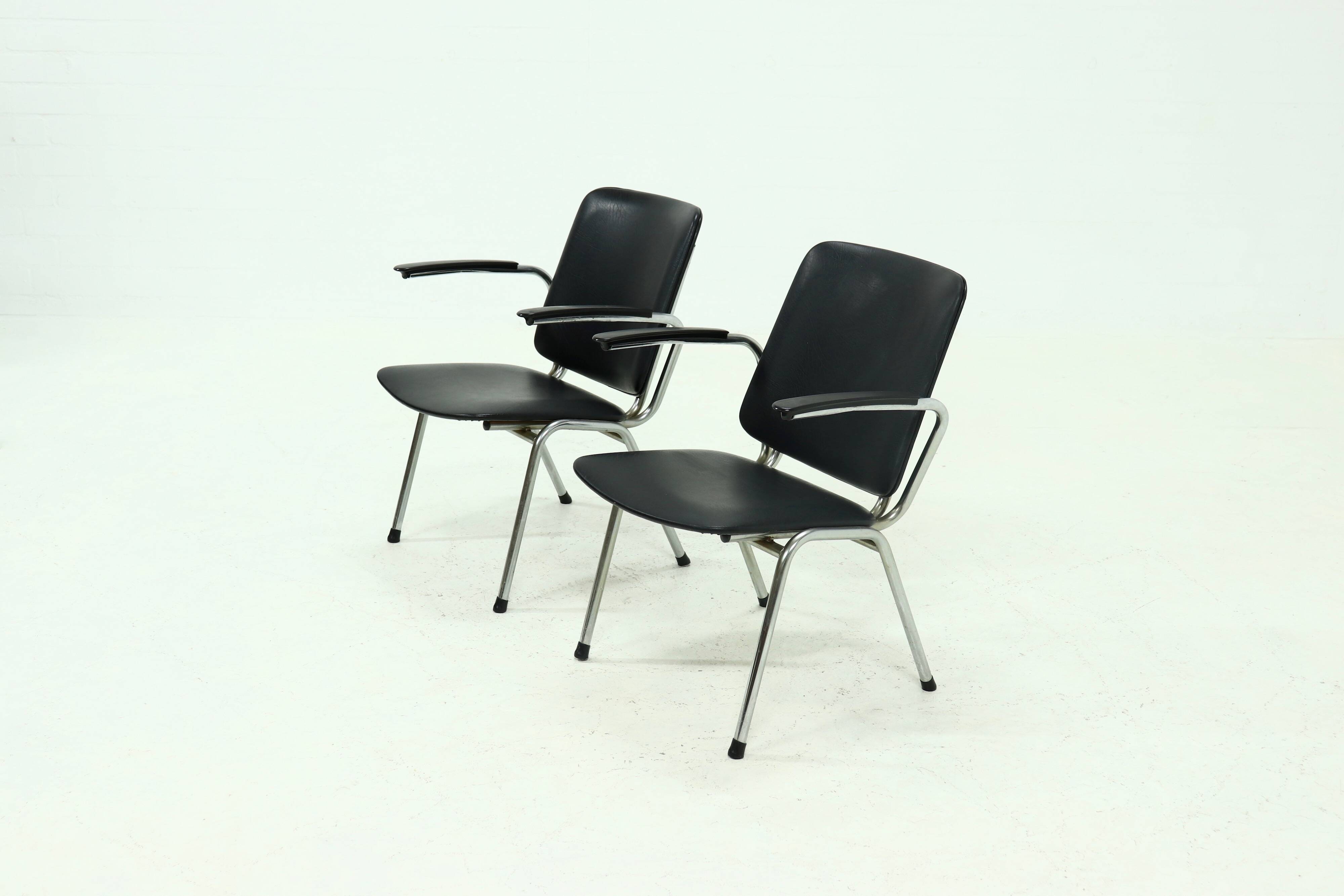 Set of 2 Tubular Armchairs by Gebroeders de Wit 1960s