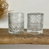 4 vintage whiskey glasses