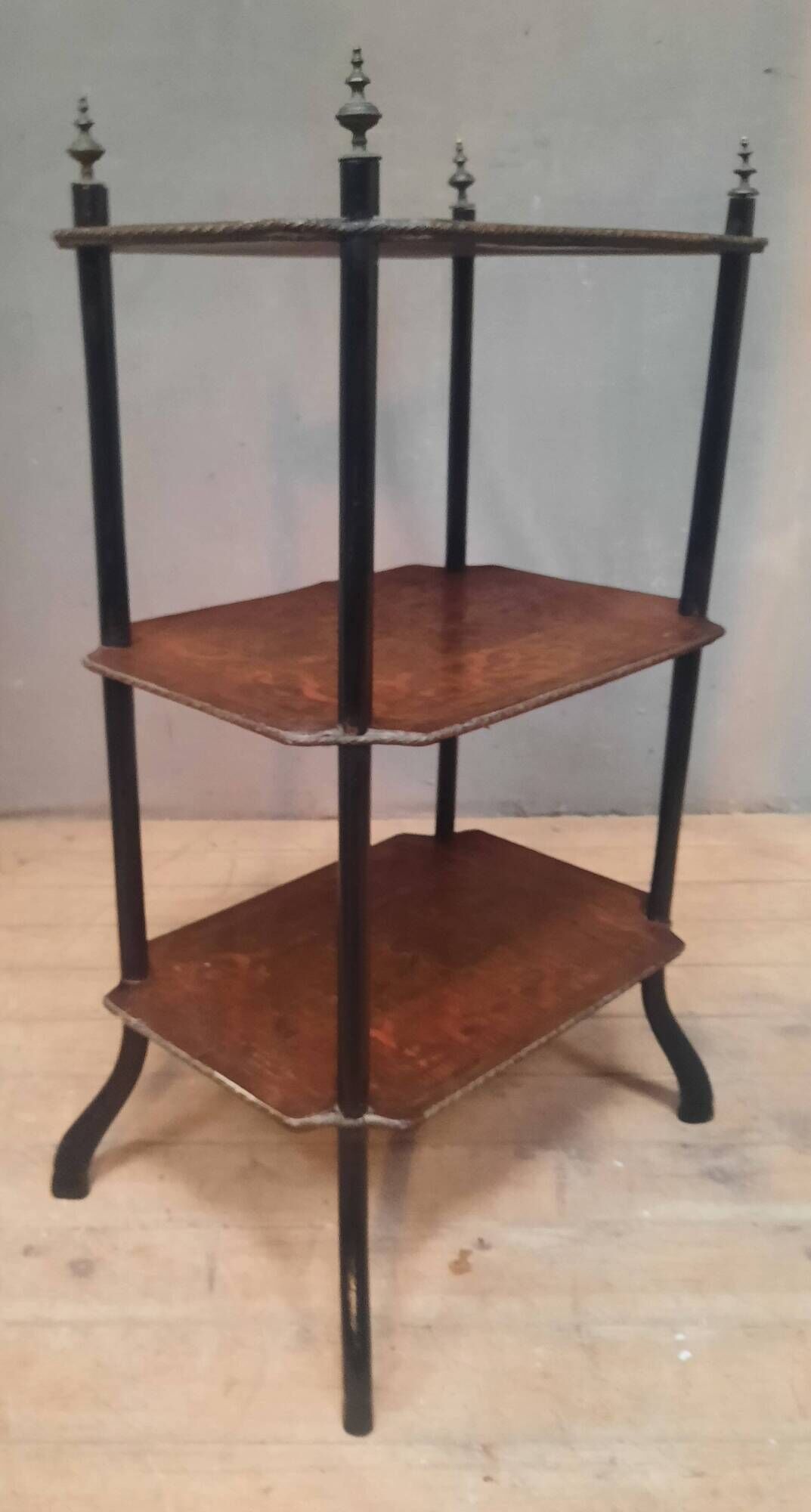 Napoleon III etagere in marquetry