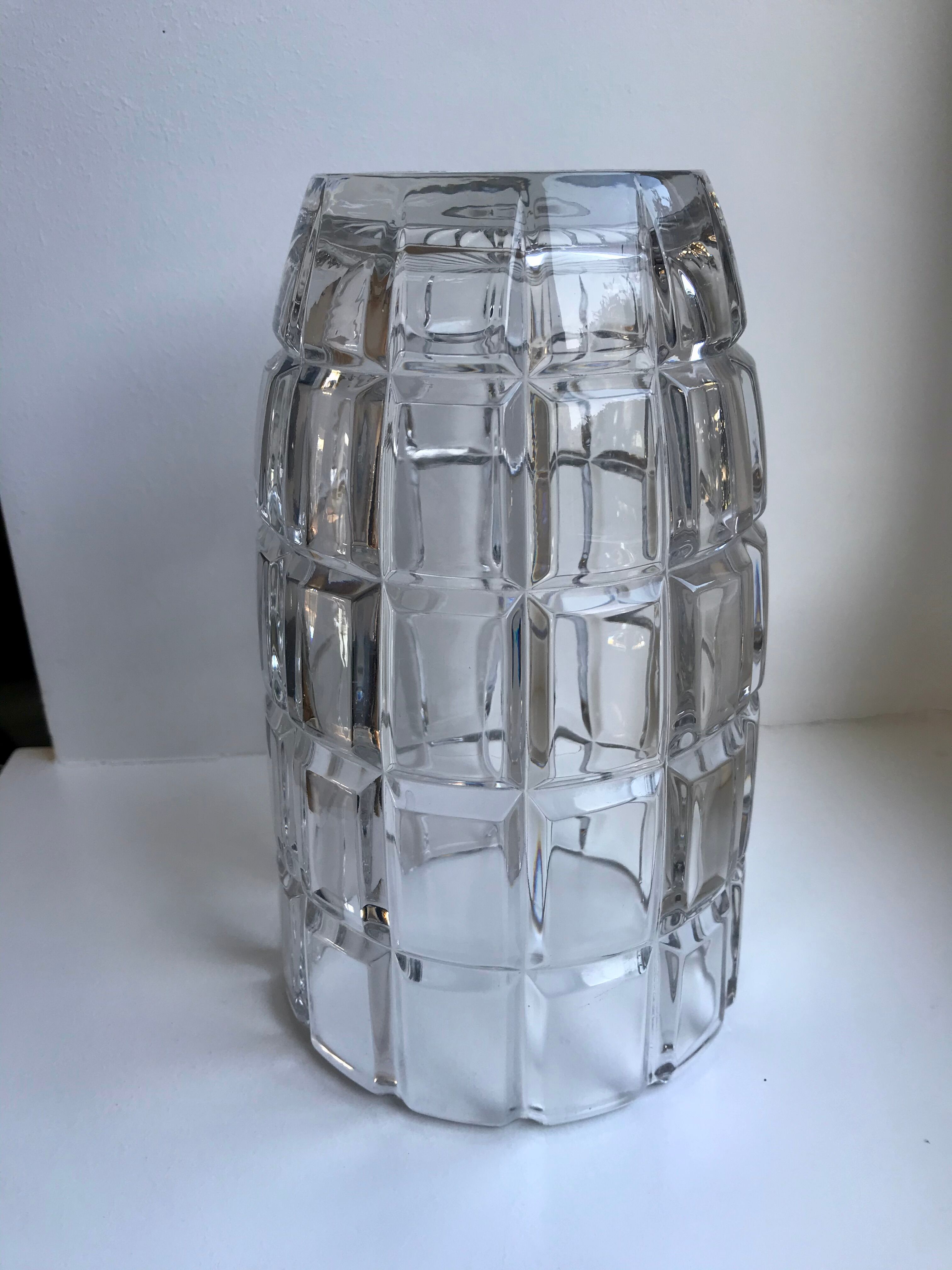 Crystal vase art deco style 30s