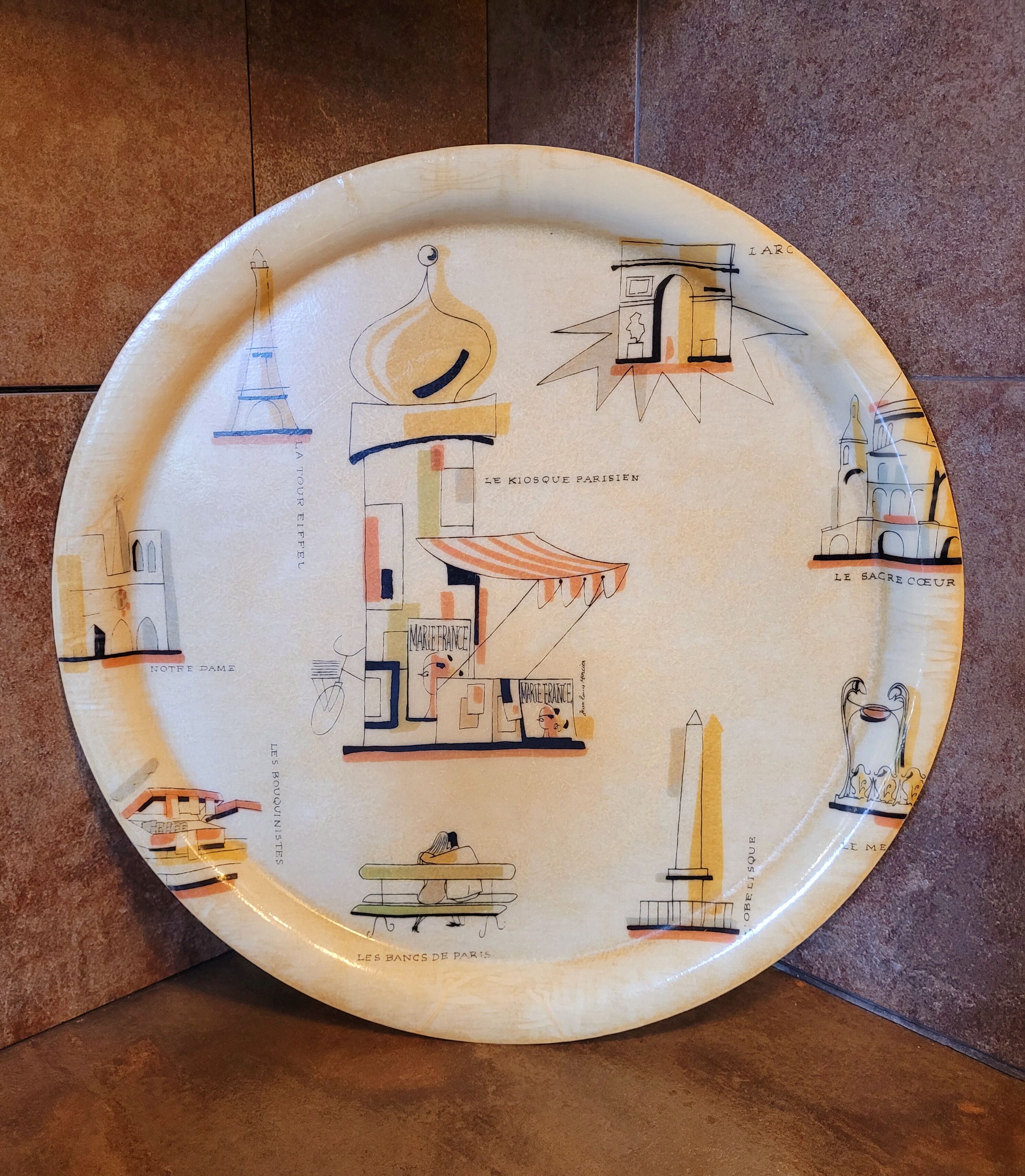 Vintage tray 50s 60s Paris