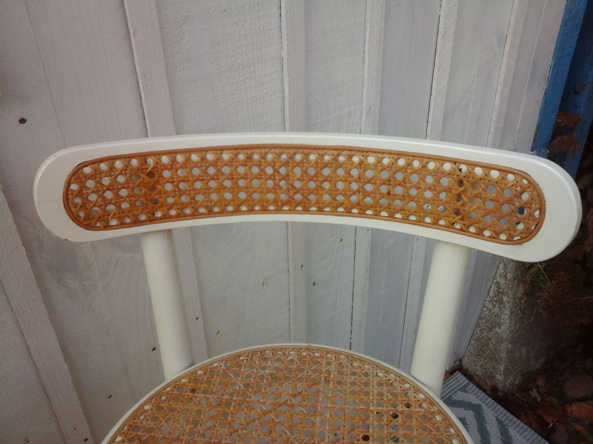 3 high bar cane chairs