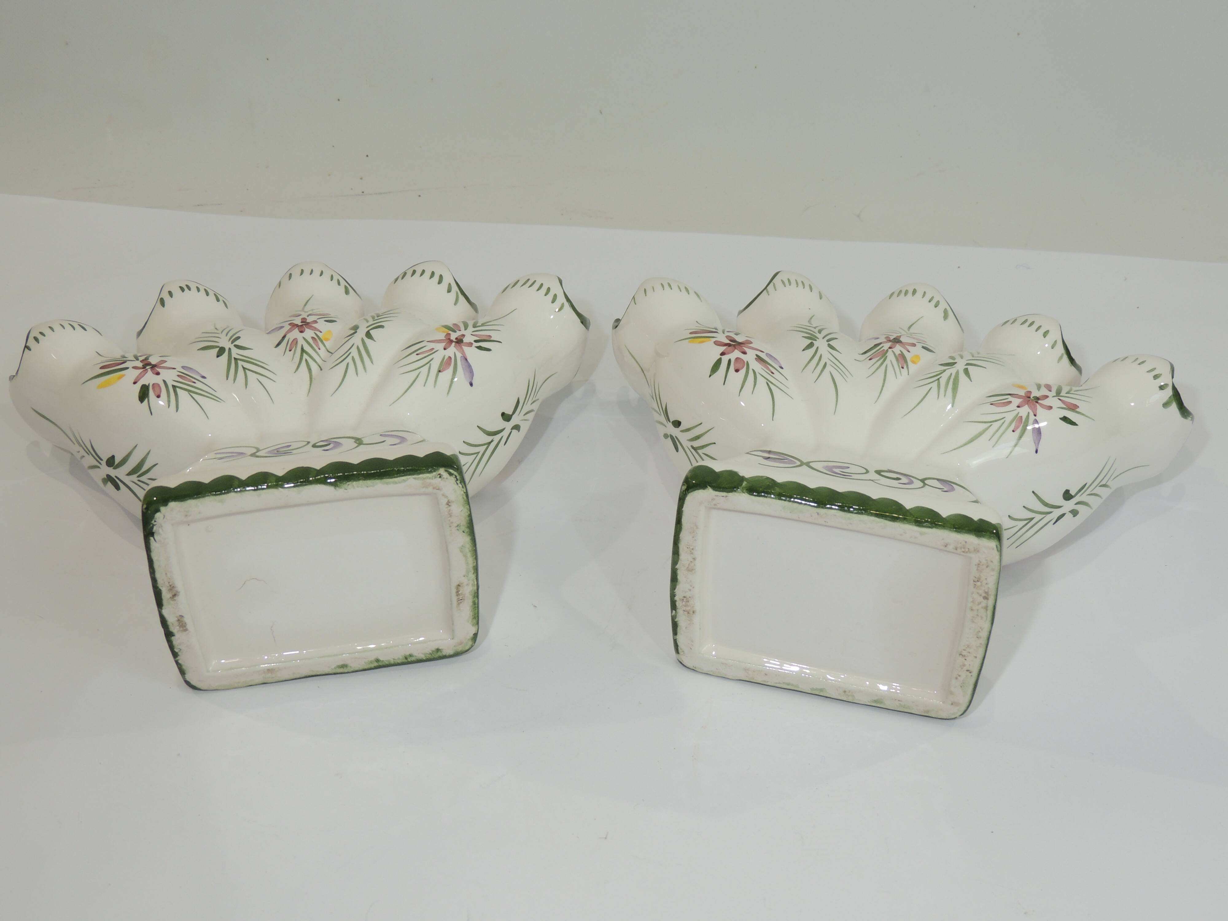 Pair vase soliflore faience/vintage