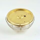 Mid-Century Glass & Brass Ceiling Light from Limburg, Germany, 1960s