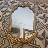 Baroque mirror Louis XV gilded wood (83 x 45cm)