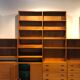 Danish large modular teak shelving unit bookcase, 70s
