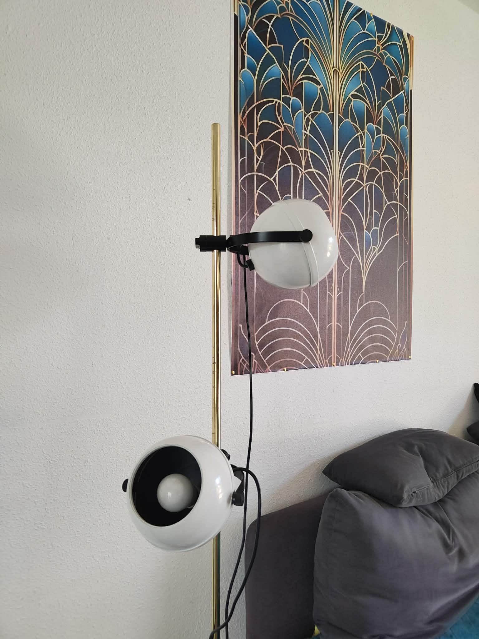 1970s vintage floor lamp eyes ball