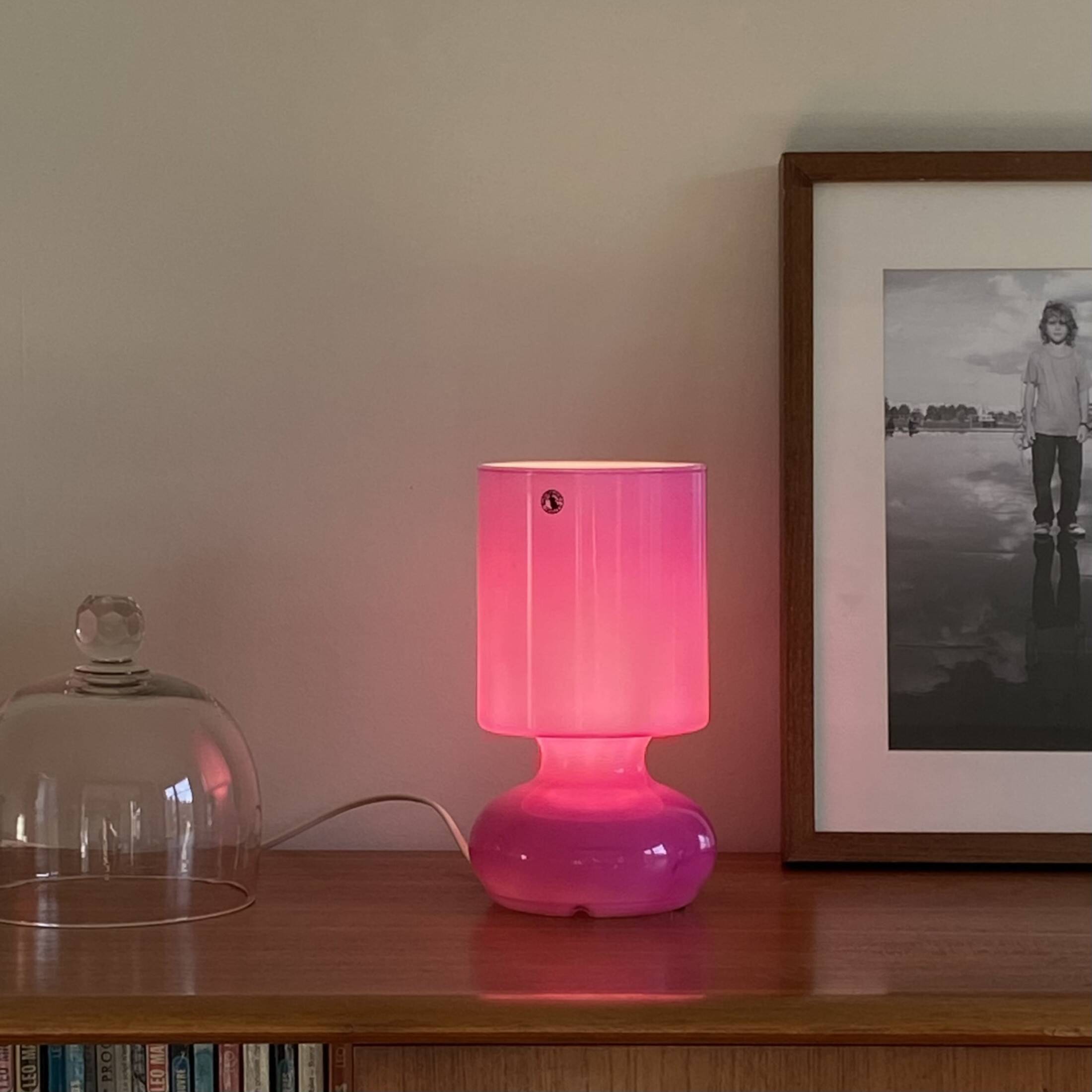Lykta purple glass table lamp Ikea 80s vintage LAMP-7147