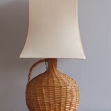Braided Wicker table lamp