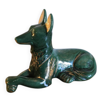 Ceramic dog figurine 1970