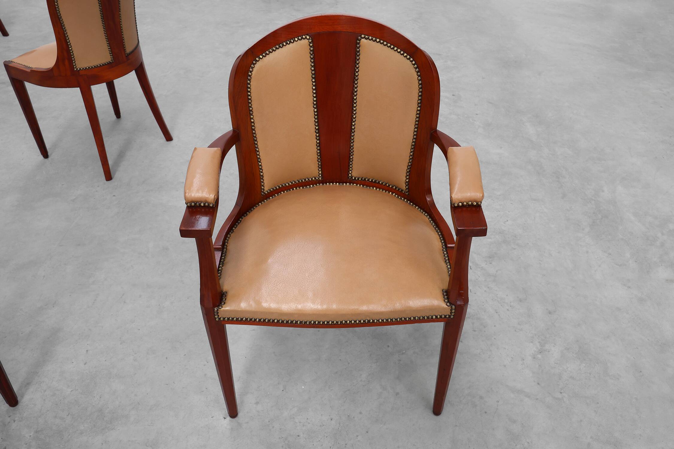 Set of 10 Art Deco chairs by De Coene, Belgium 1935