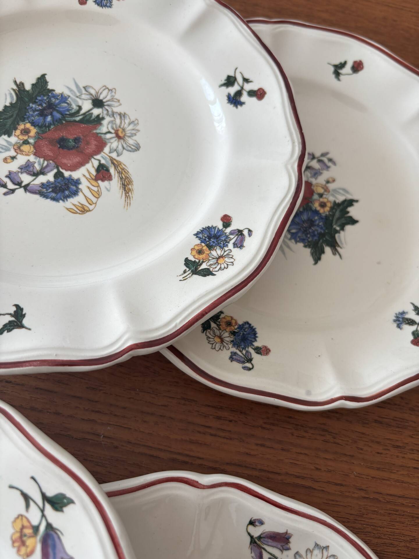 Set of 6 dessert plates Sarreguemines – Agreste model - earthenware