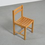André Sornay, set of six beechwood chairs, France 1960