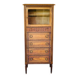 Meuble de rangement vitrine à 5 tiroirs style directoire
