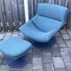 Artifort F520 armchair by Geoffrey Harcourt with P510 ottoman