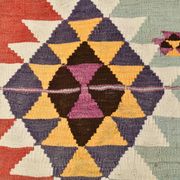 5x11 Kilim Long Wide Faded Samon Kilim Rug, Rare Style Anatolian Flatweave