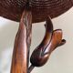 Lampe en bois sculpté figurant une fleur, années 60