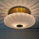 Large Mid-Century Italian Murano Swirl Glass Flush Mount, 1970s