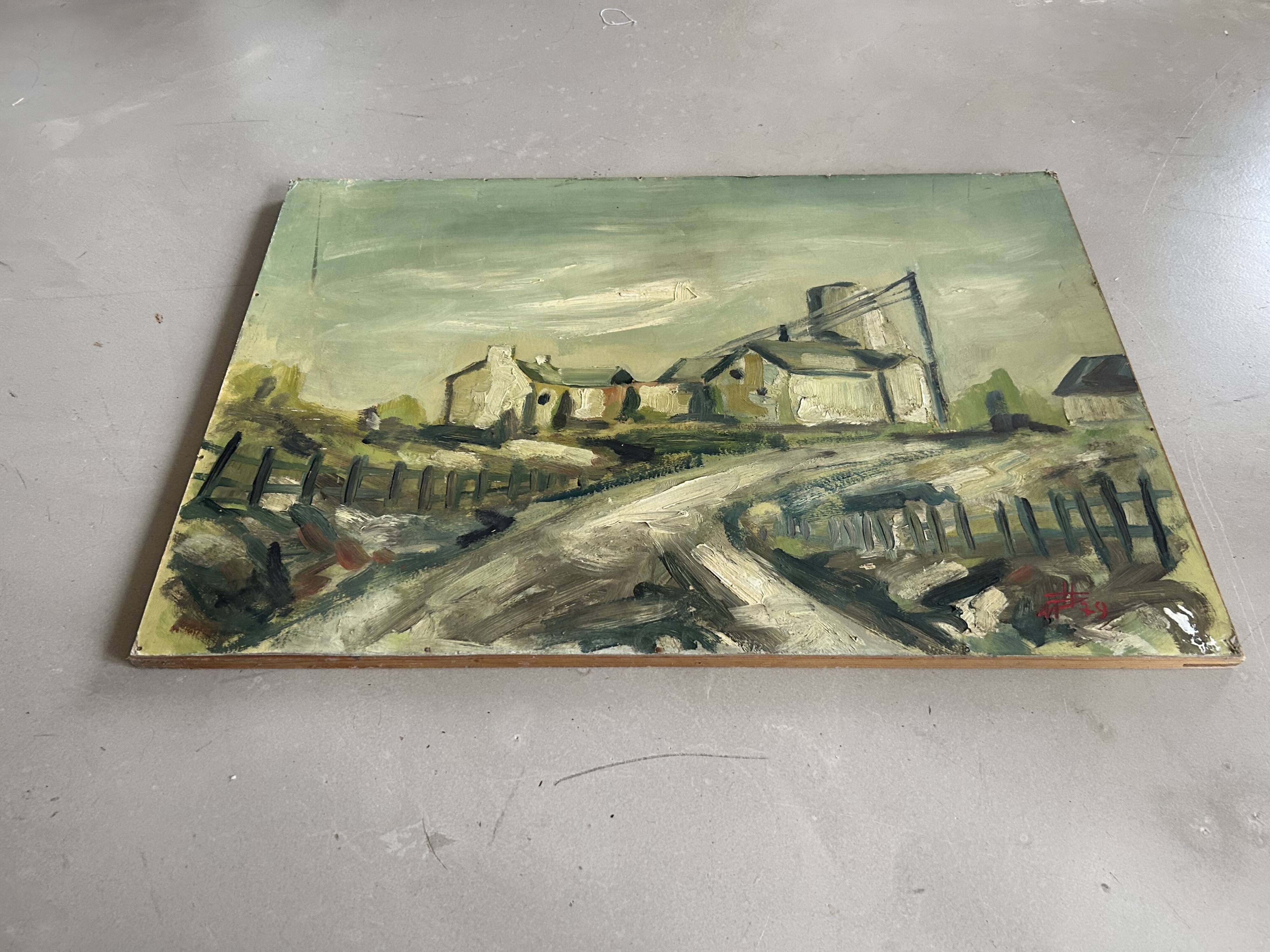 Antique painting signed