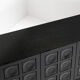 Black brutalist sideboard with graphic patterned doors, belgium 1970s