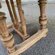 Henri II dining table stripped in solid oak from the 19th century.