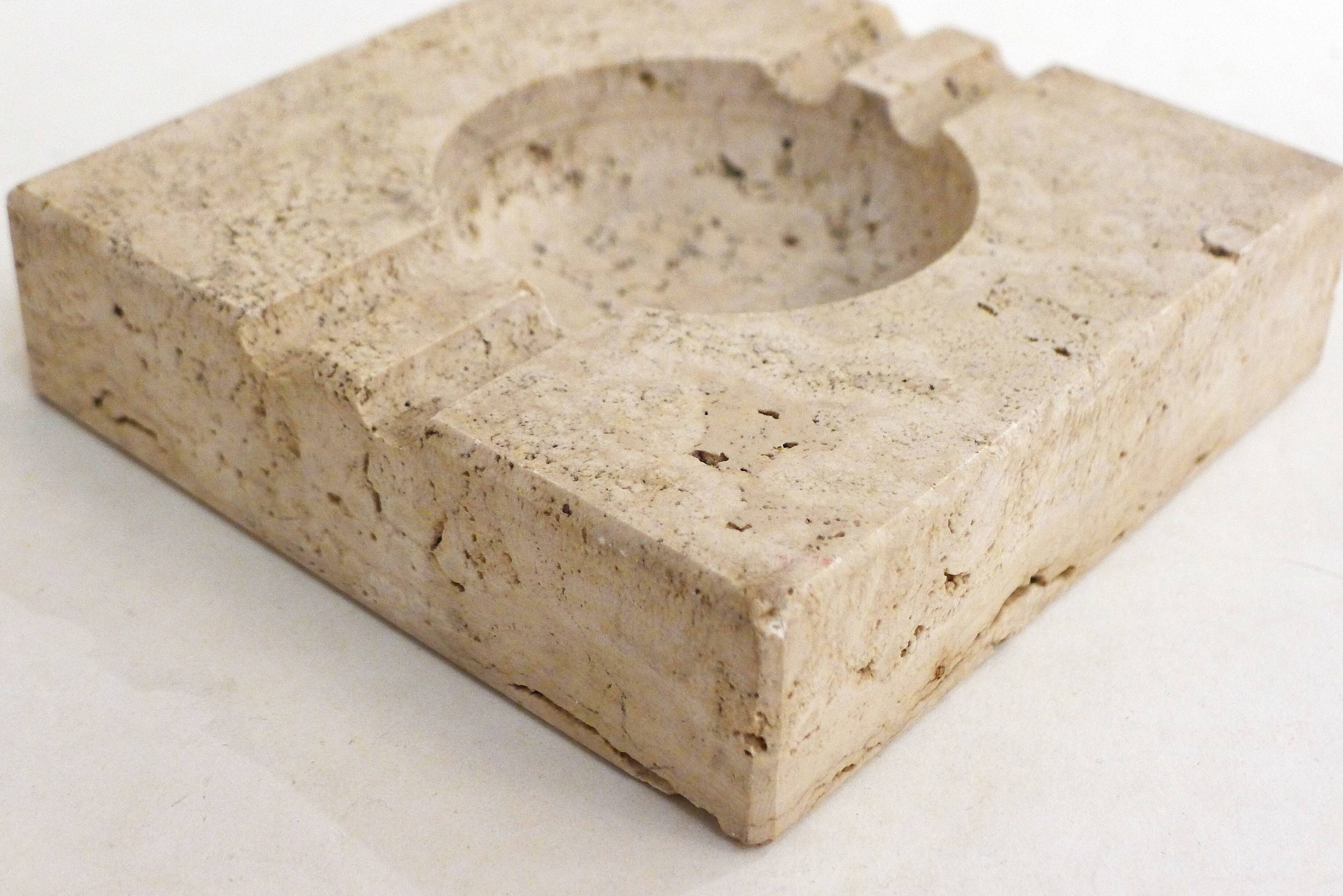 Vintage travertine ashtray