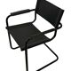 Set of 4 Bauhaus cantilever chairs in black imitation leather design