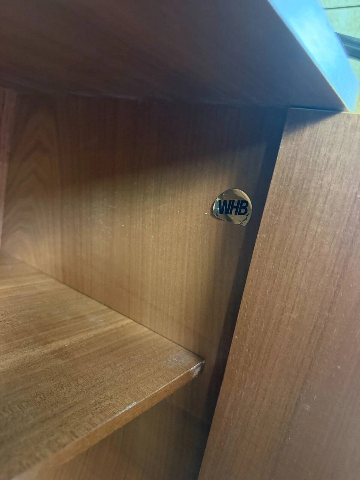 1960s 1970s Ash Shelving System Wall Unit from WHB Germany