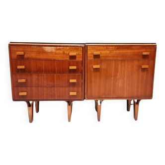 Vintage set nightstands by Frantisek Mezulanik for Novy Domov