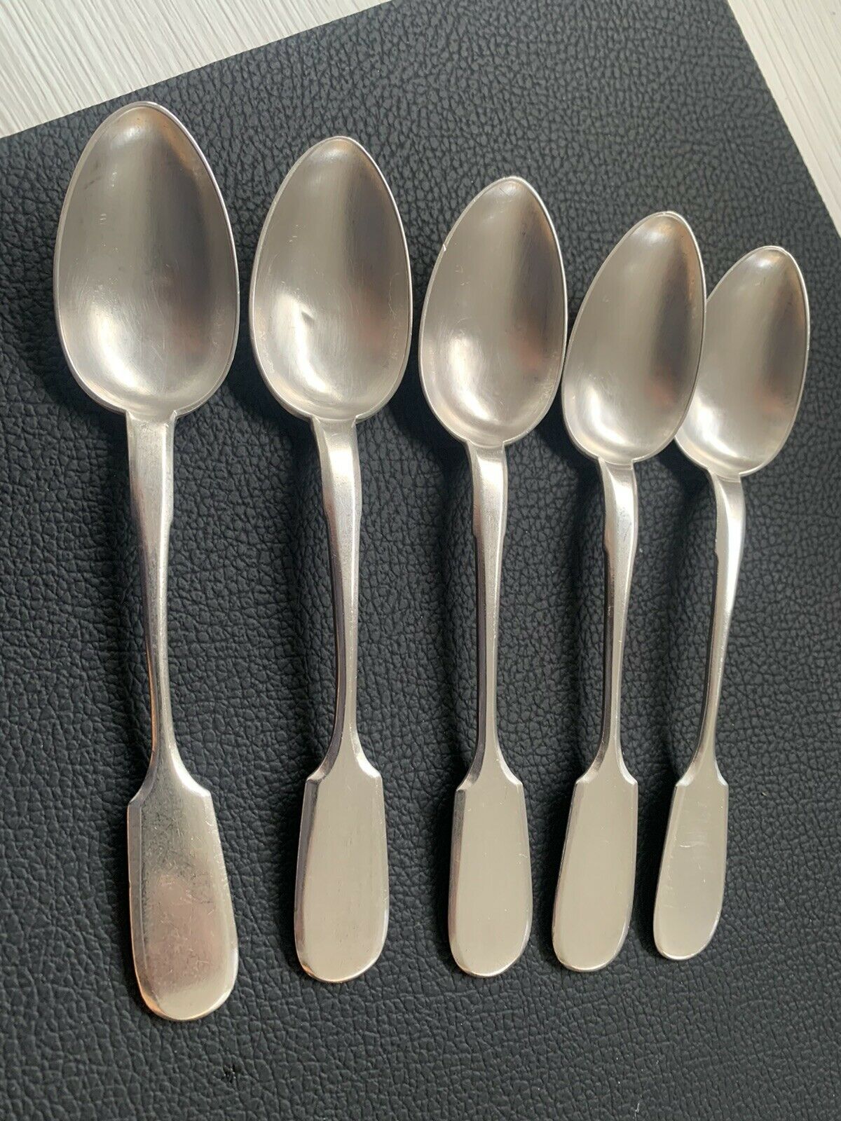 5 small spoons solid silver punch Russia Nicholas ll, weight 155grs