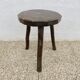 Tabouret tripode en bois massif 1950