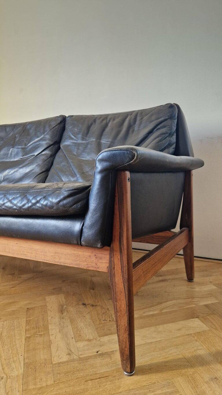 Midcentury Rare Leather Sofa Bovenkamp, Netherlands, 1960s