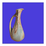 Art nouveau ceramic ewer decanter