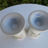 Pair of vintage flower mazagrans