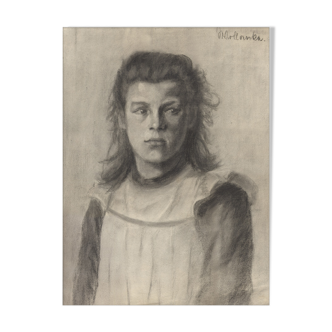 Portrait allemand, 1910, encadré, signé