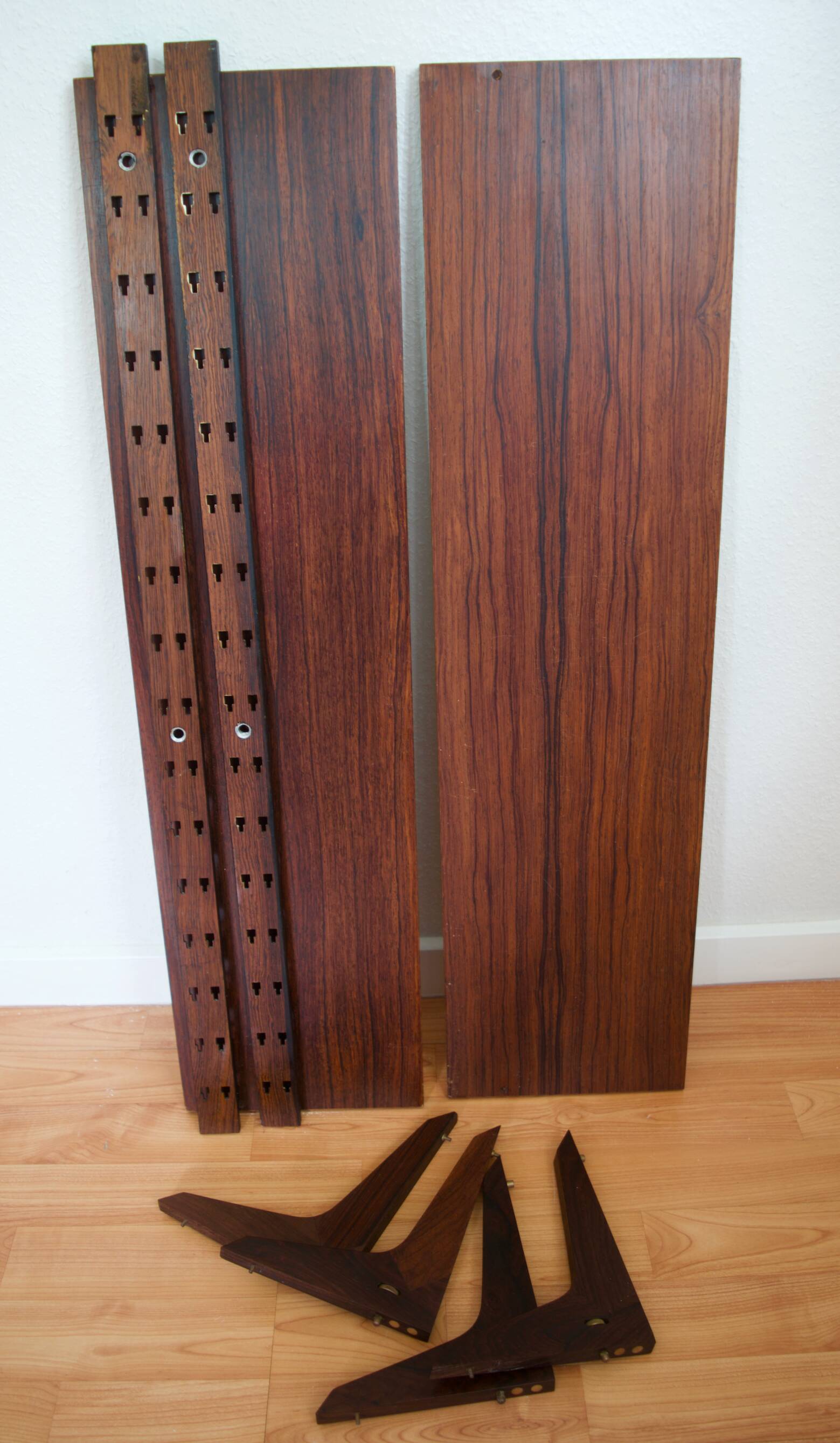 Danish Mid-Century Rosewood Wall Shelves.