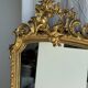 Large gilded mirror with acanthus leaf pediment H150 L98