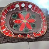 Magnificent decorative plate or fruit bowl signed Vallauris vintage.