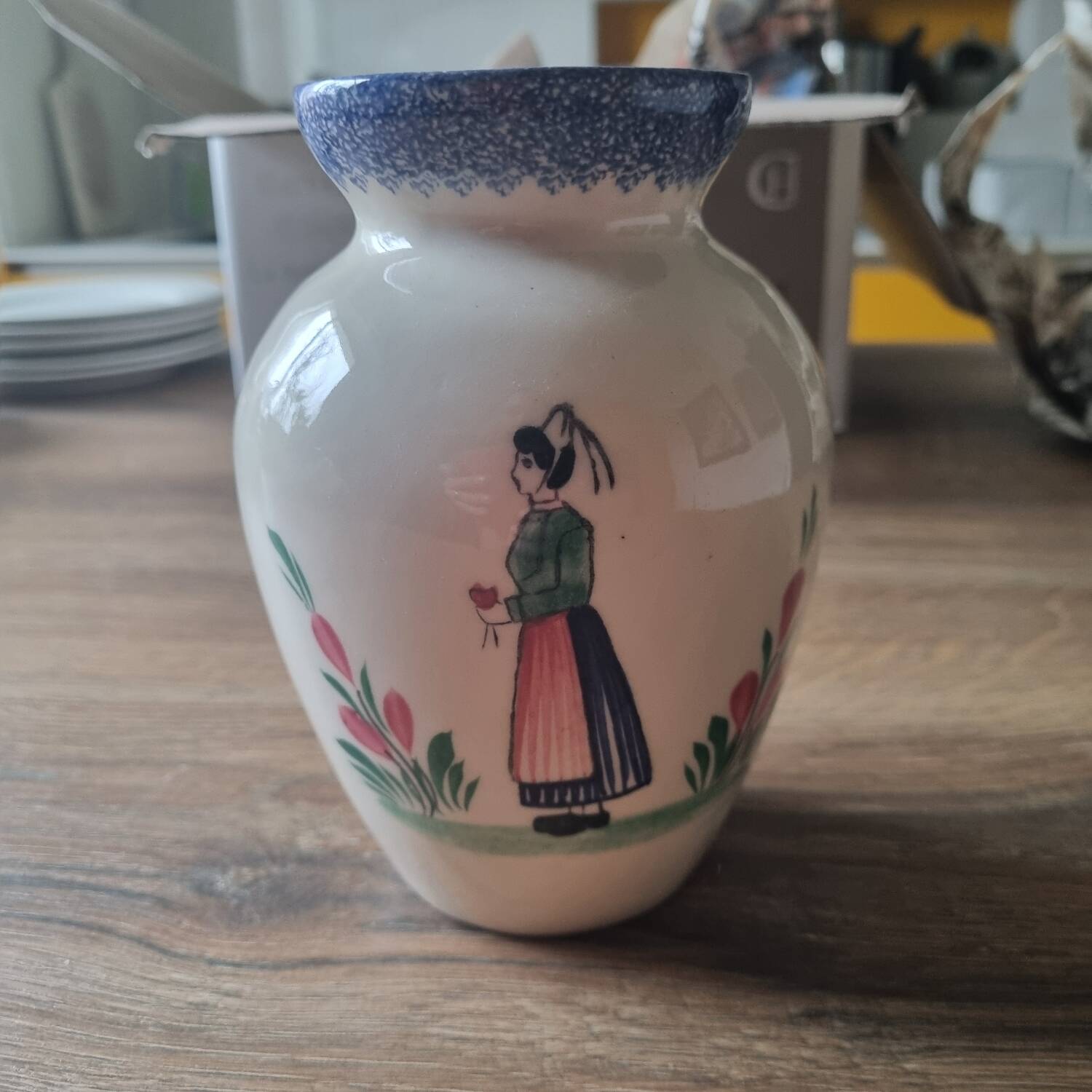 Ceramic vase HB Henriot Quimper Brittany