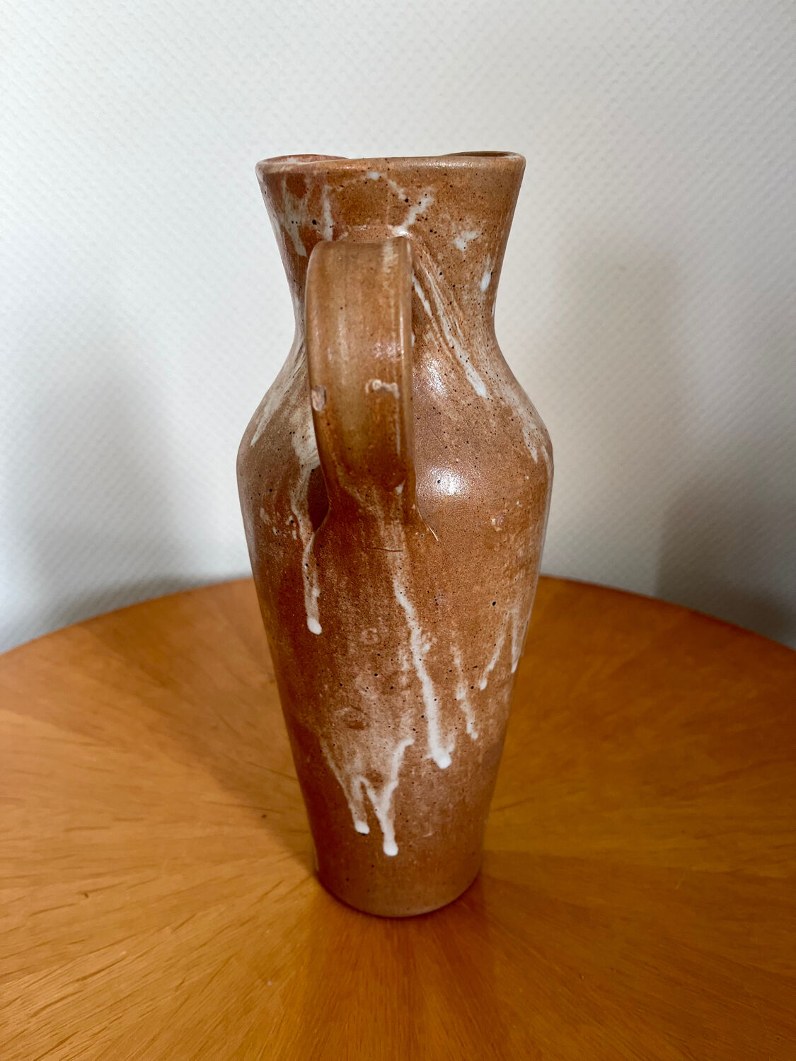 Vintage stoneware pitcher vase